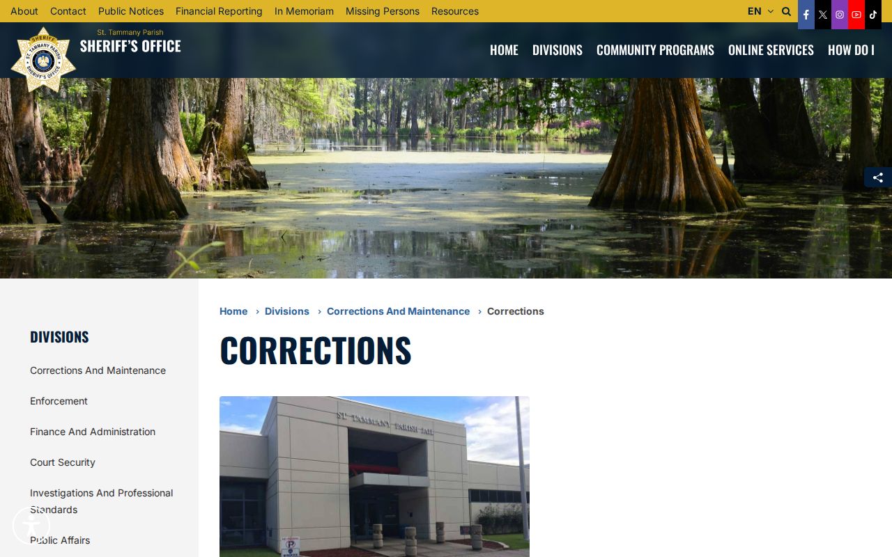 St. Tammany Parish Correctional Center arrest information