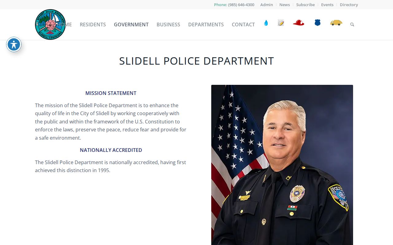 Official City of Slidell Police Department information page